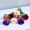 12pcs Roses Artificial Flowers Fake Roses Burgundy Silk Roses Wine Red Silk Flowers Rose with Long Stems